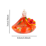 Maxbell Hanging Bird Feeder Wear Resistant Blown Glass Bird Feeder for Outdoor Porch B