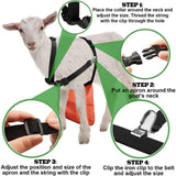 Maxbell Goats Anti Breeding Apron Breathable Livestock Clothing with Adjustable Strap