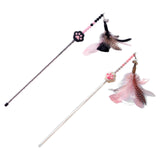 Maxbell Cat Teaser Toy Funny Lightweight Flexible Cat Toy for Jump Pounce black