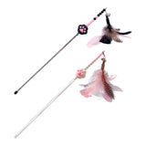 Maxbell Cat Teaser Toy Funny Lightweight Flexible Cat Toy for Jump Pounce black