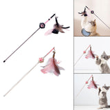 Maxbell Cat Teaser Toy Funny Lightweight Flexible Cat Toy for Jump Pounce black