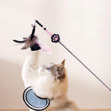 Maxbell Cat Teaser Toy Funny Lightweight Flexible Cat Toy for Jump Pounce black