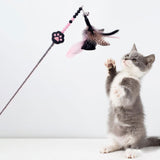 Maxbell Cat Teaser Toy Funny Lightweight Flexible Cat Toy for Jump Pounce black