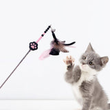 Maxbell Cat Teaser Toy Funny Lightweight Flexible Cat Toy for Jump Pounce black