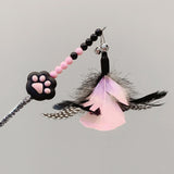 Maxbell Cat Teaser Toy Funny Lightweight Flexible Cat Toy for Jump Pounce black