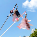 Maxbell Cat Teaser Toy Funny Lightweight Flexible Cat Toy for Jump Pounce white