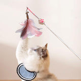 Maxbell Cat Teaser Toy Funny Lightweight Flexible Cat Toy for Jump Pounce white