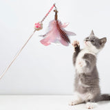 Maxbell Cat Teaser Toy Funny Lightweight Flexible Cat Toy for Jump Pounce white