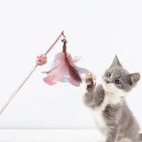 Maxbell Cat Teaser Toy Funny Lightweight Flexible Cat Toy for Jump Pounce white