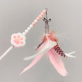 Maxbell Cat Teaser Toy Funny Lightweight Flexible Cat Toy for Jump Pounce white