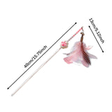 Maxbell Cat Teaser Toy Funny Lightweight Flexible Cat Toy for Jump Pounce white