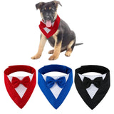 Maxbell Dog Bandana Puppy Soft Dog Kerchief for Halloween Holiday Children's Day Red