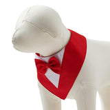 Maxbell Dog Bandana Puppy Soft Dog Kerchief for Halloween Holiday Children's Day Red