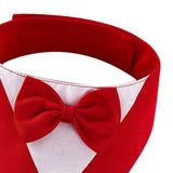 Maxbell Dog Bandana Puppy Soft Dog Kerchief for Halloween Holiday Children's Day Red