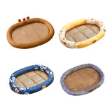 Maxbell Cat Cooling Bed Summer Sleeping Iced Silk Pads for All Ages Cats Pet Supplies Brown