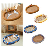 Maxbell Cat Cooling Bed Summer Sleeping Iced Silk Pads for All Ages Cats Pet Supplies Brown