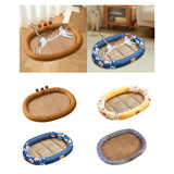 Maxbell Cat Cooling Bed Summer Sleeping Iced Silk Pads for All Ages Cats Pet Supplies Brown