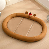 Maxbell Cat Cooling Bed Summer Sleeping Iced Silk Pads for All Ages Cats Pet Supplies Brown