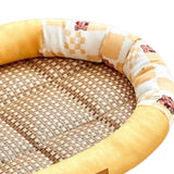 Maxbell Cat Cooling Bed Summer Sleeping Iced Silk Pads for All Ages Cats Pet Supplies Yellow