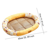 Maxbell Cat Cooling Bed Summer Sleeping Iced Silk Pads for All Ages Cats Pet Supplies Yellow