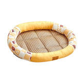Maxbell Cat Cooling Bed Summer Sleeping Iced Silk Pads for All Ages Cats Pet Supplies Yellow