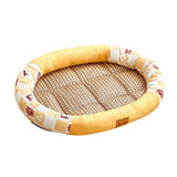 Maxbell Cat Cooling Bed Summer Sleeping Iced Silk Pads for All Ages Cats Pet Supplies Yellow
