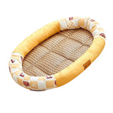 Maxbell Cat Cooling Bed Summer Sleeping Iced Silk Pads for All Ages Cats Pet Supplies Yellow
