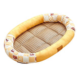 Maxbell Cat Cooling Bed Summer Sleeping Iced Silk Pads for All Ages Cats Pet Supplies Yellow