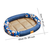 Maxbell Cat Cooling Bed Summer Sleeping Iced Silk Pads for All Ages Cats Pet Supplies Blue