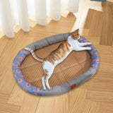 Maxbell Cat Cooling Bed Summer Sleeping Iced Silk Pads for All Ages Cats Pet Supplies Grey