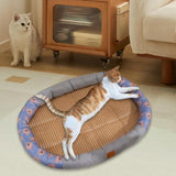 Maxbell Cat Cooling Bed Summer Sleeping Iced Silk Pads for All Ages Cats Pet Supplies Grey