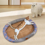 Maxbell Cat Cooling Bed Summer Sleeping Iced Silk Pads for All Ages Cats Pet Supplies Grey