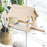 Maxbell Wooden Bird House Handcraft Easy to Clean Birdhouse for Yard Country Outside