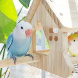 Maxbell Wooden Bird House Handcraft Easy to Clean Birdhouse for Yard Country Outside