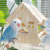 Maxbell Wooden Bird House Handcraft Easy to Clean Birdhouse for Yard Country Outside