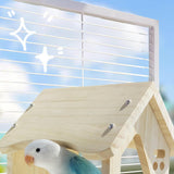 Maxbell Wooden Bird House Handcraft Easy to Clean Birdhouse for Yard Country Outside