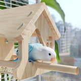 Maxbell Wooden Bird House Handcraft Easy to Clean Birdhouse for Yard Country Outside