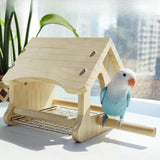 Maxbell Wooden Bird House Handcraft Easy to Clean Birdhouse for Yard Country Outside
