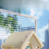 Maxbell Wooden Bird House Handcraft Easy to Clean Birdhouse for Yard Country Outside