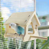 Maxbell Wooden Bird House Handcraft Easy to Clean Birdhouse for Yard Country Outside