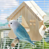 Maxbell Wooden Bird House Handcraft Easy to Clean Birdhouse for Yard Country Outside