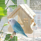 Maxbell Wooden Bird House Handcraft Easy to Clean Birdhouse for Yard Country Outside