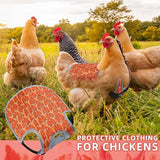 Maxbell Chicken Saddle Back Protector Poultry Clothes Ranch Chicken Jacket Hen Apron Orange