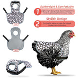 Maxbell Chicken Saddle Back Protector Poultry Clothes Ranch Chicken Jacket Hen Apron Black White