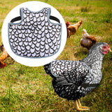 Maxbell Chicken Saddle Back Protector Poultry Clothes Ranch Chicken Jacket Hen Apron Black White