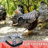 Maxbell Chicken Saddle Back Protector Poultry Clothes Ranch Chicken Jacket Hen Apron Black White