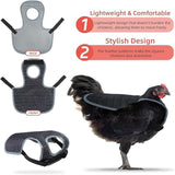 Maxbell Chicken Saddle Back Protector Poultry Clothes Ranch Chicken Jacket Hen Apron Deep Blue