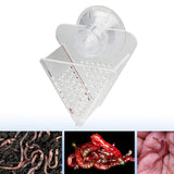 Maxbell Fish Feeder Cup Acrylic with Suction Cup Clear Cone Cup for Frozen Fish Food
