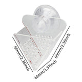 Maxbell Fish Feeder Cup Acrylic with Suction Cup Clear Cone Cup for Frozen Fish Food
