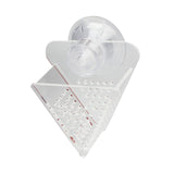 Maxbell Fish Feeder Cup Acrylic with Suction Cup Clear Cone Cup for Frozen Fish Food